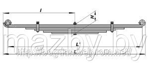 Рессора Radimich задняя 2912012000 автобуса Богдан , Радимич, isuzu 