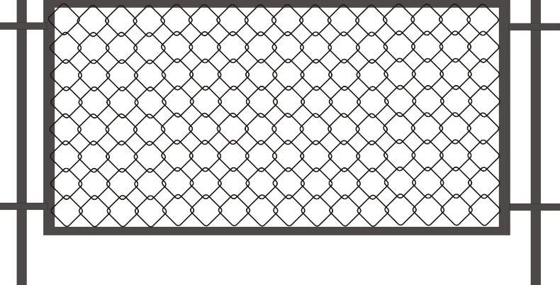 Забор из сетки Рабица в уголке - фото 1 - id-p97238690
