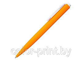 Ручка шариковая, пластик, софт тач, оранжевый/белый, Танго