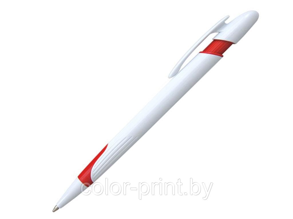 Ручка шариковая, пластик, белый/красный