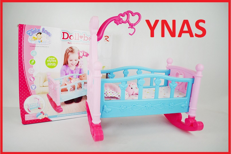 Детская игрушечная кукольная кроватка качалка с мобилем для кукол арт . 8118 , для кукол пупсов Baby born - фото 1 - id-p88462405