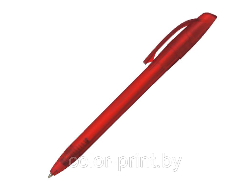 Ручка шариковая, пластик, красный, фрост