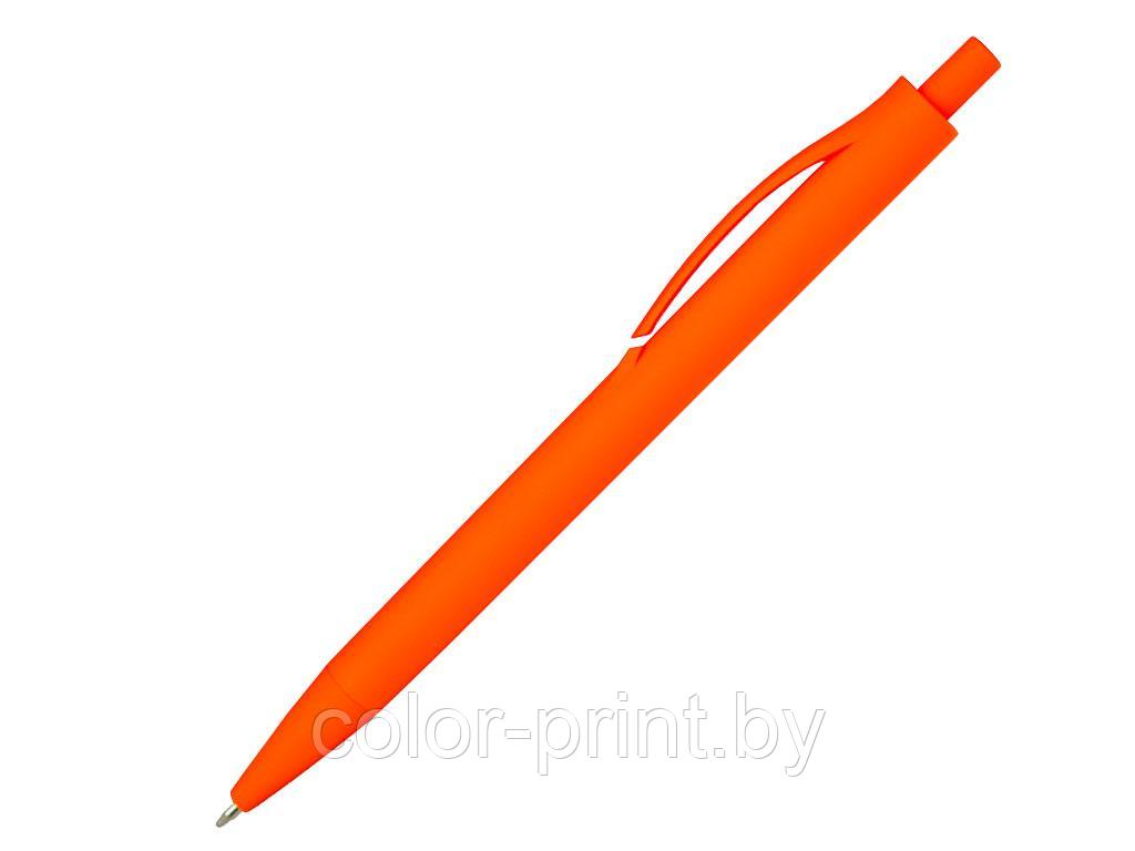 Ручка шариковая, пластик, софт тач, оранжевый