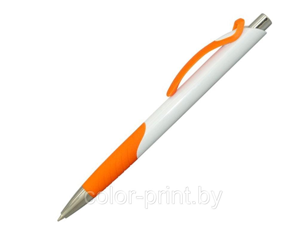Ручка шариковая, пластик, белый/оранжевый, ГАУДИ