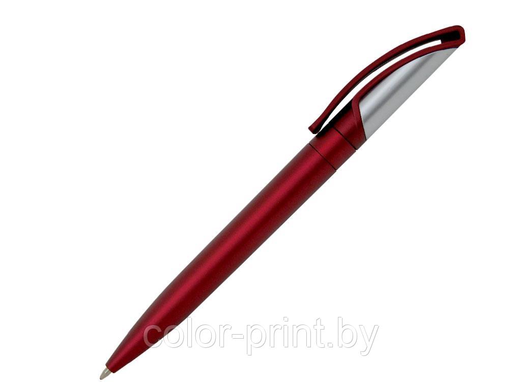 Ручка шариковая, пластик, красный/серебро