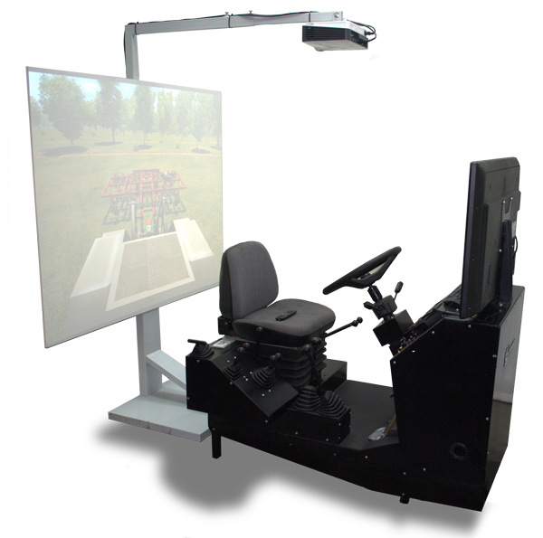 Тренажер Forward трактора Кировец (реальная приборная панель, фронтальная и задняя визуализация на экраны) - фото 1 - id-p97259431