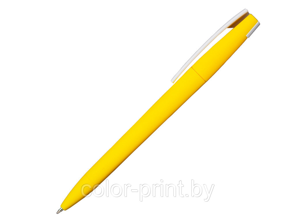 Ручка шариковая, пластик, софт тач, желтый/белый, Z-PEN