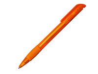 Ручка шариковая, пластик, прозрачный, оранжевый