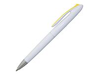 Ручка шариковая, пластик, белый/желтый