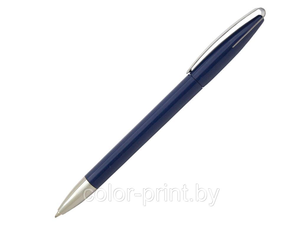 Ручка шариковая, пластик, металл, синий/серебро