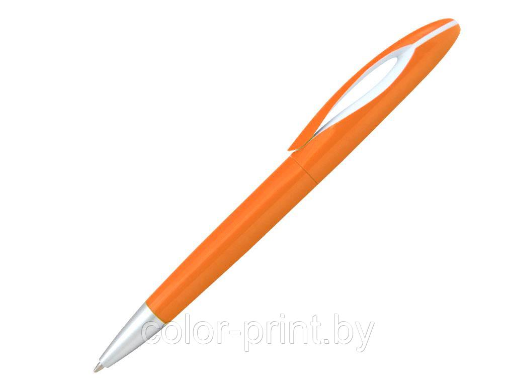 Ручка шариковая, пластик, оранжевый/белый