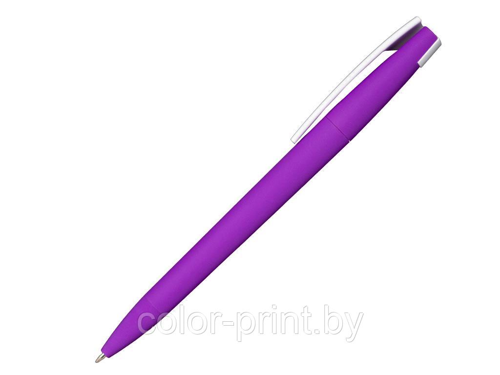 Ручка шариковая, пластик, софт тач, фиолетовый/белый, Z-PEN, фото 1