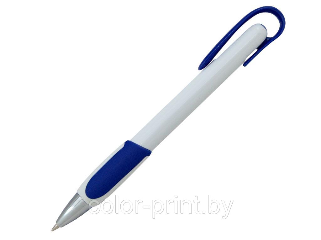 Ручка шариковая, пластик, белый/синий