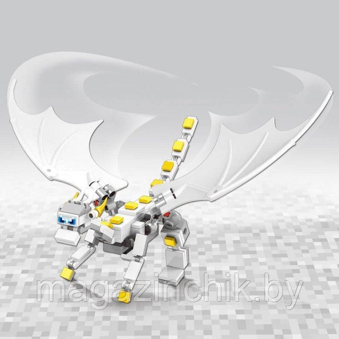 Конструктор Майнкрафт Нападение белого дракона 33243, 318 дет., аналог Лего - фото 3 - id-p97281929
