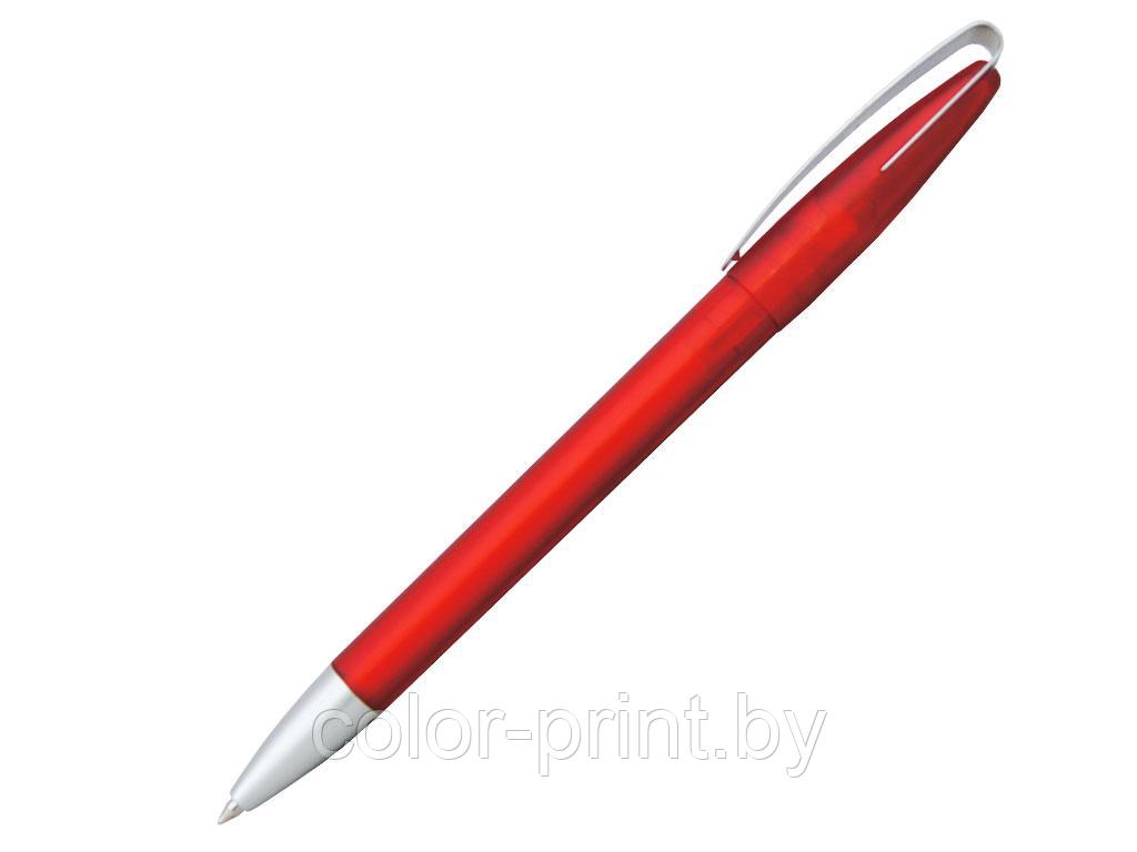 Ручка шариковая, автоматическая, пластик, прозрачный, металл, красный/серебро, Cobra Ic MMs
