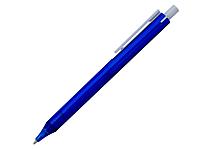 Ручка шариковая, пластик, прозрачный, синий/белый