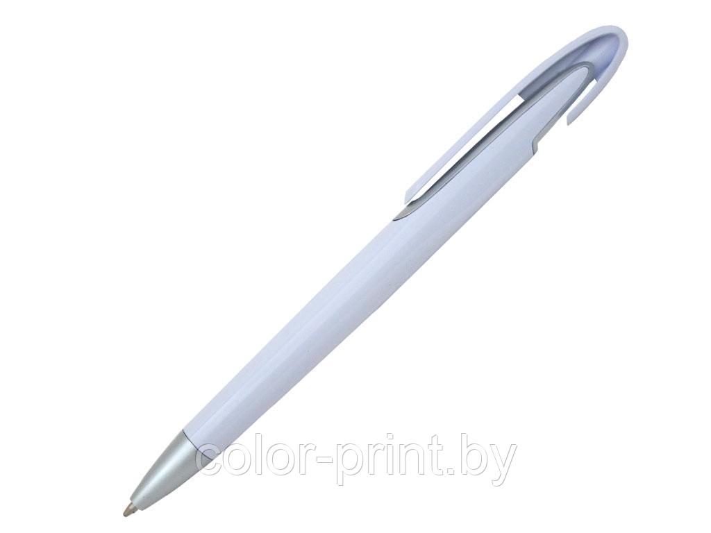 Ручка шариковая, пластик, белый/серебро