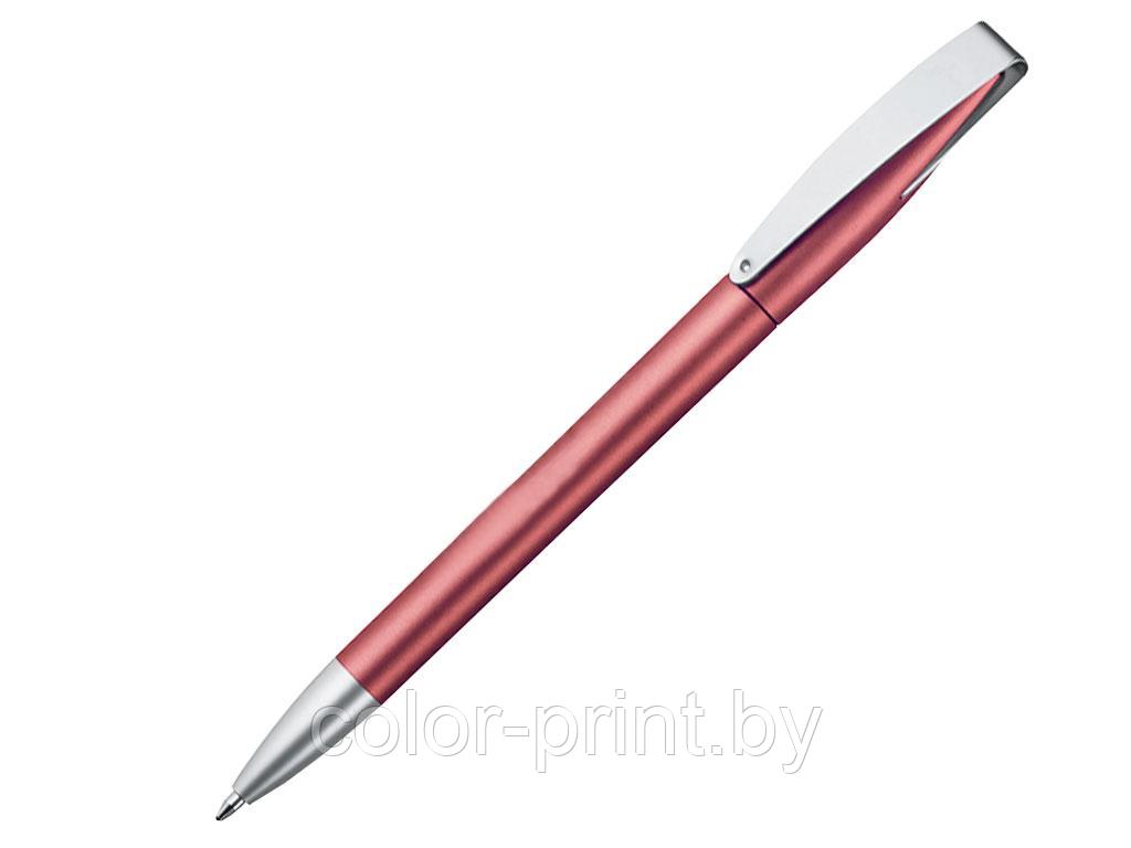 Ручка шариковая, автоматическая, пластик, металл, красный/серебро, Cobra