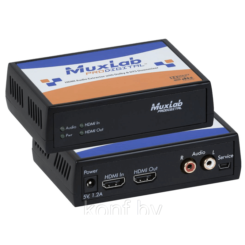 Коммутатор HDMI AUDIO EXTRACTOR WITH DOLBY & DTS DOWNMIXER Muxlab 500439