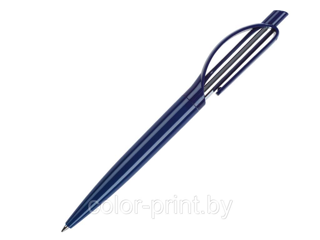 Ручка шариковая, пластик, темно синий/серебро, DOPPIO