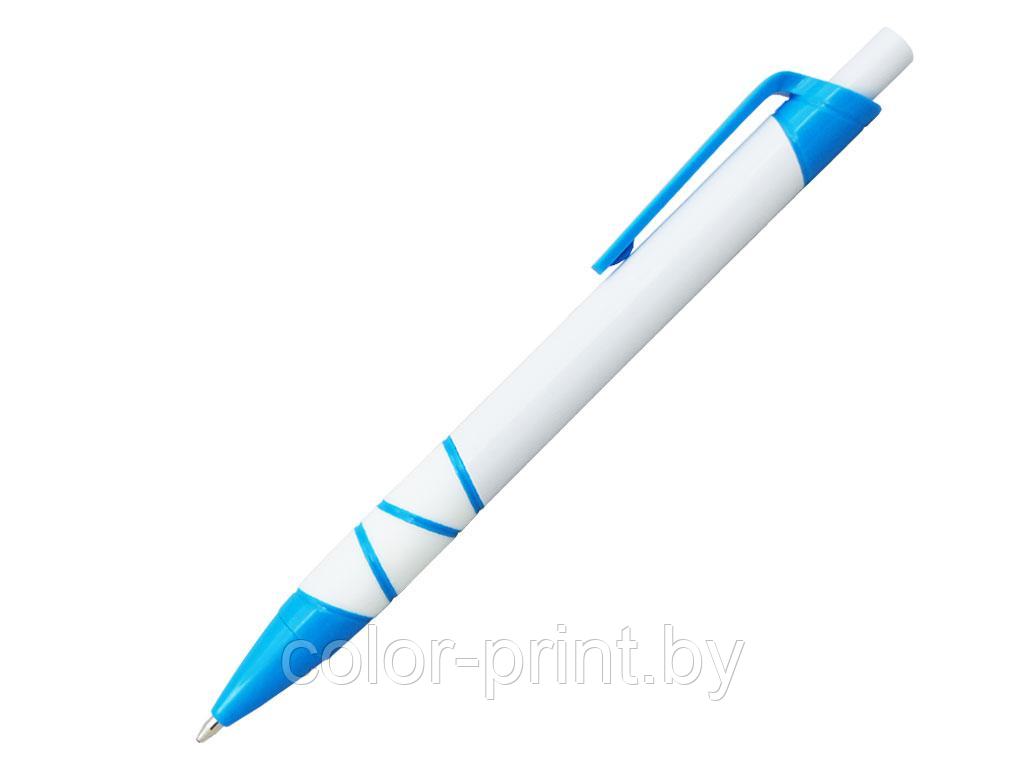 Ручка шариковая, пластик, белый/светло-синий