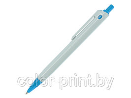 Ручка шариковая, пластик, белый/голубой, YES