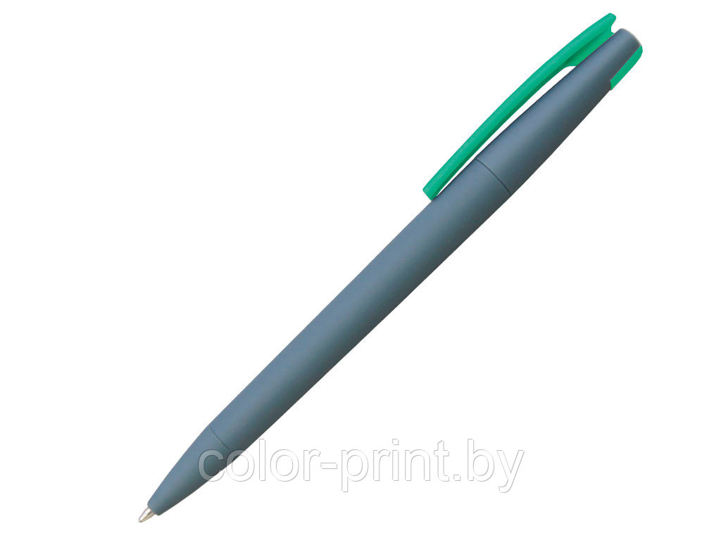 Ручка шариковая, пластик, софт тач, серый/зеленый, Z-PEN Color Mix
