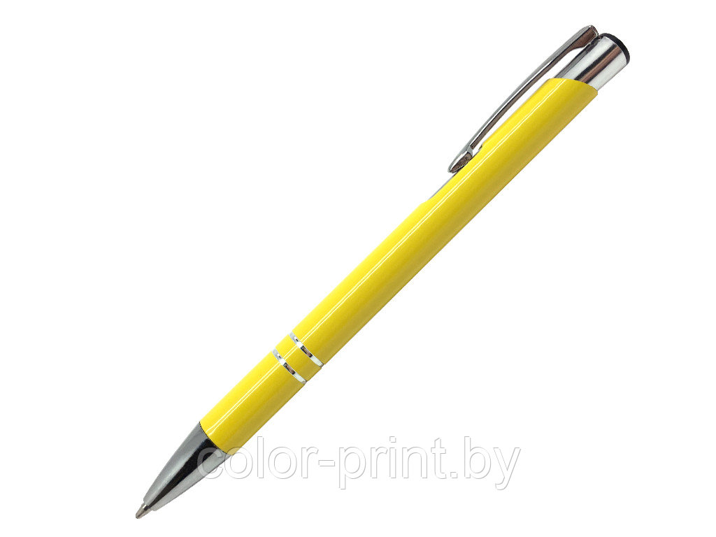 Ручка шариковая, COSMO, металл, желтый/серебро