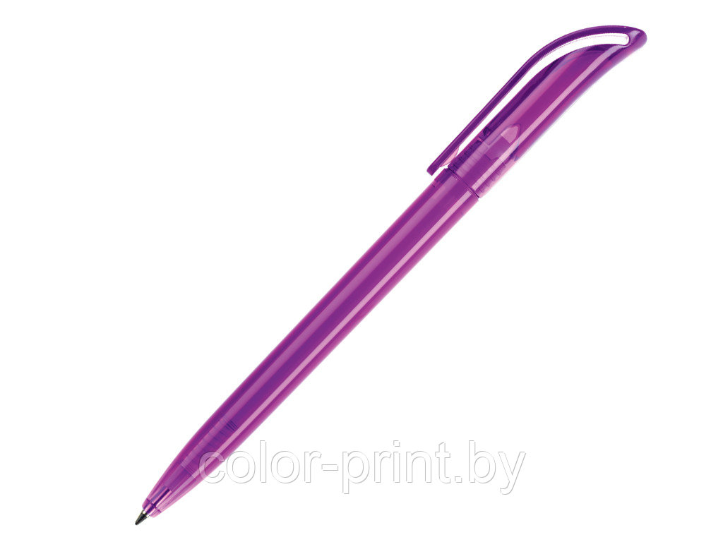 Ручка шариковая, пластик, фиолетовый, прозрачный КОКО