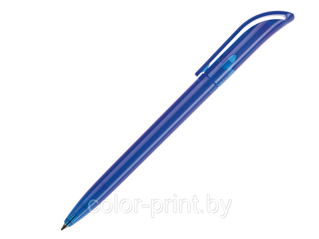 Ручка шариковая, пластик, синий, прозрачный КОКО