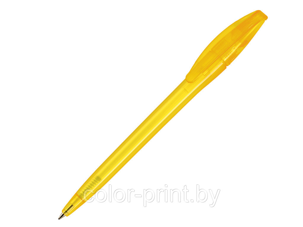 Ручка шариковая, пластик, желтый, прозрачный SLIM