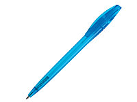 Ручка шариковая, пластик, голубой, прозрачный SLIM