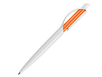 Ручка шариковая, пластик, белый/оранжевый, Doppio