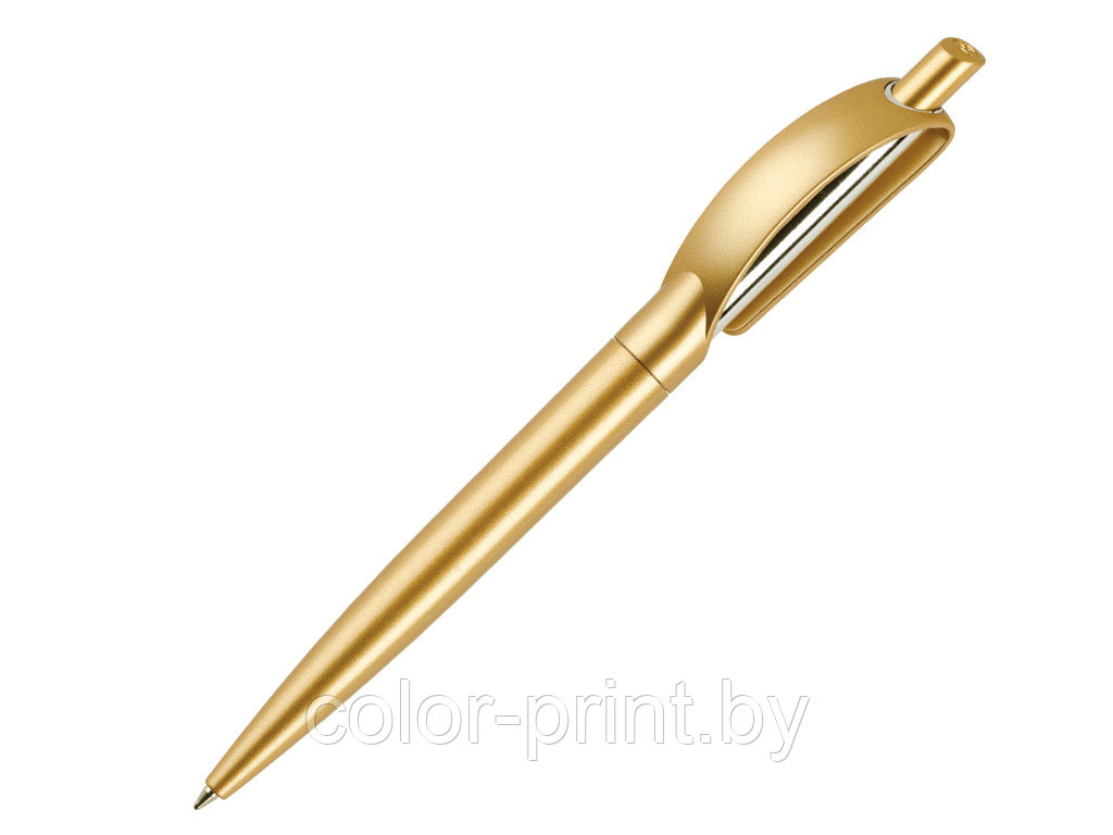 Ручка шариковая, пластик, золото Doppio