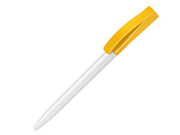 Ручка шариковая, пластик, белый/желтый Smart