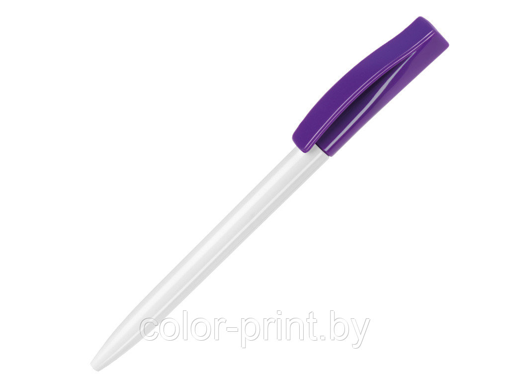 Ручка шариковая, пластик, белый/фиолетовый Smart