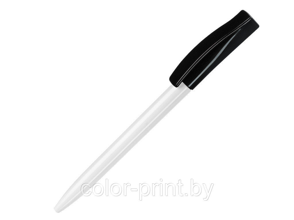 Ручка шариковая, пластик, белый/черный Smart