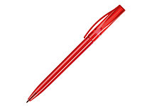 Ручка шариковая, пластик, красный, прозрачный Smart