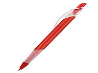 Ручка шариковая, пластик, красный, прозрачный Lotus