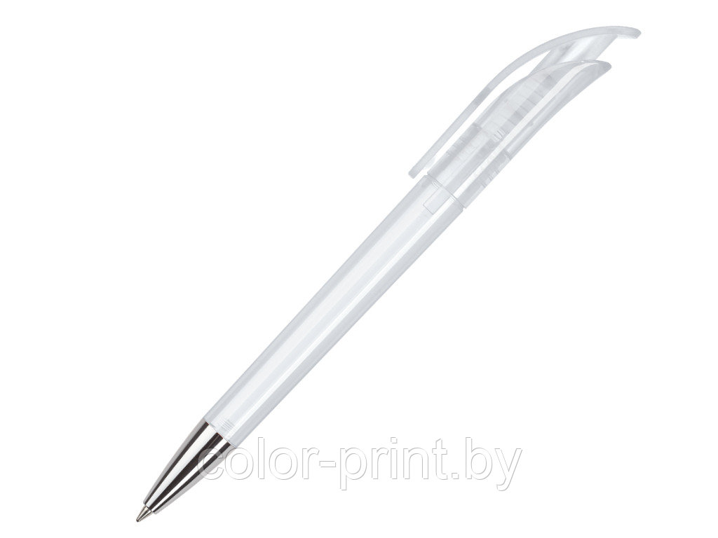 Ручка шариковая, пластик, белый, прозрачный Focus