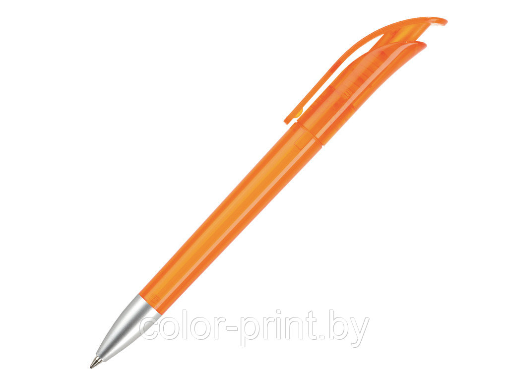 Ручка шариковая, пластик, оранжевый, прозрачный Focus