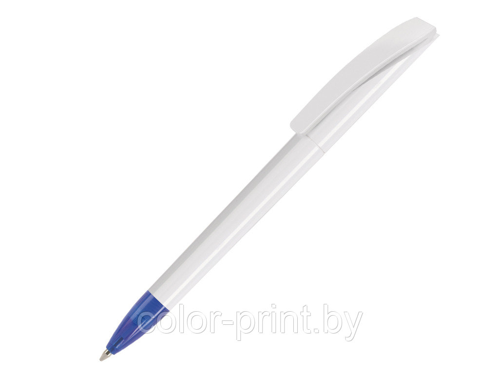 Ручка шариковая, пластик, белый/синий Evo