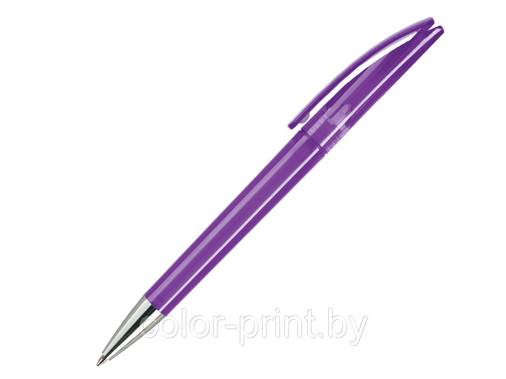 Ручка шариковая, пластик, фиолетовый, прозрачный Evo