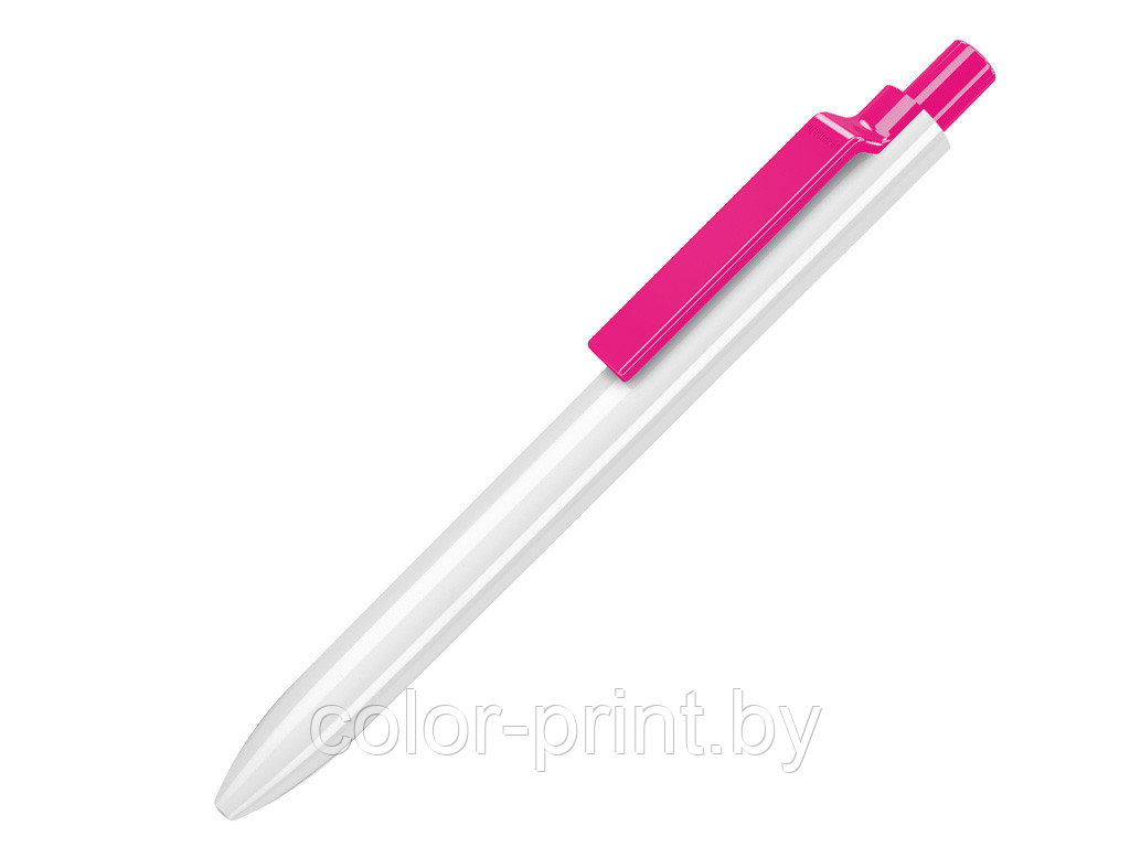 Ручка шариковая, пластик, белый/розовый Eris