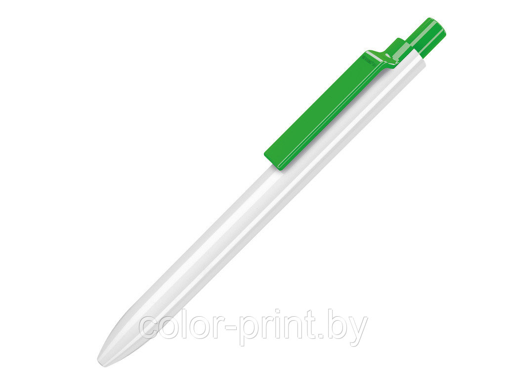 Ручка шариковая, пластик, белый/зеленый Eris