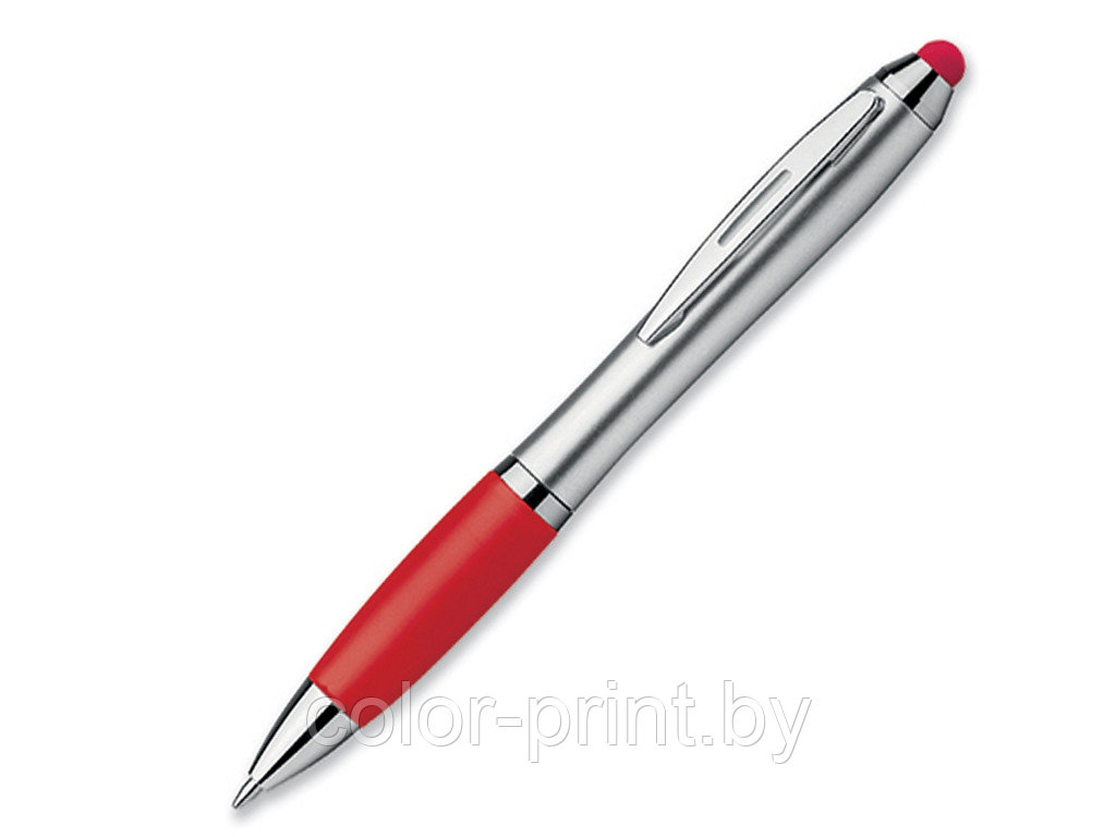 Ручка шариковая, пластик, красный/серебро Arnie