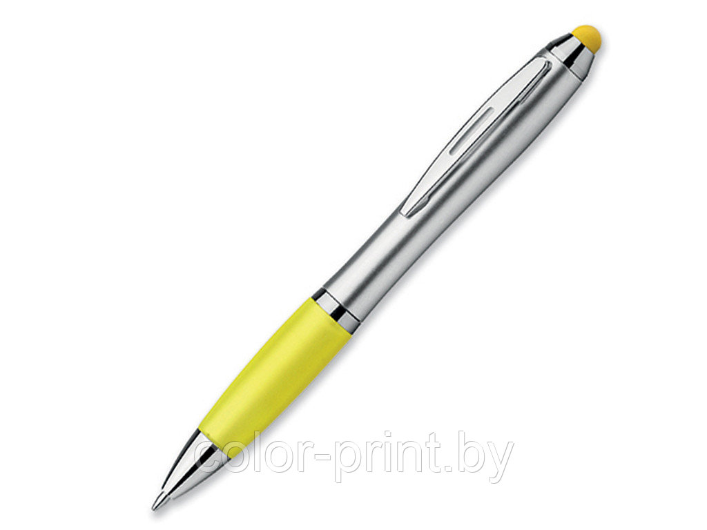 Ручка шариковая, пластик, желтый/серебро Arnie