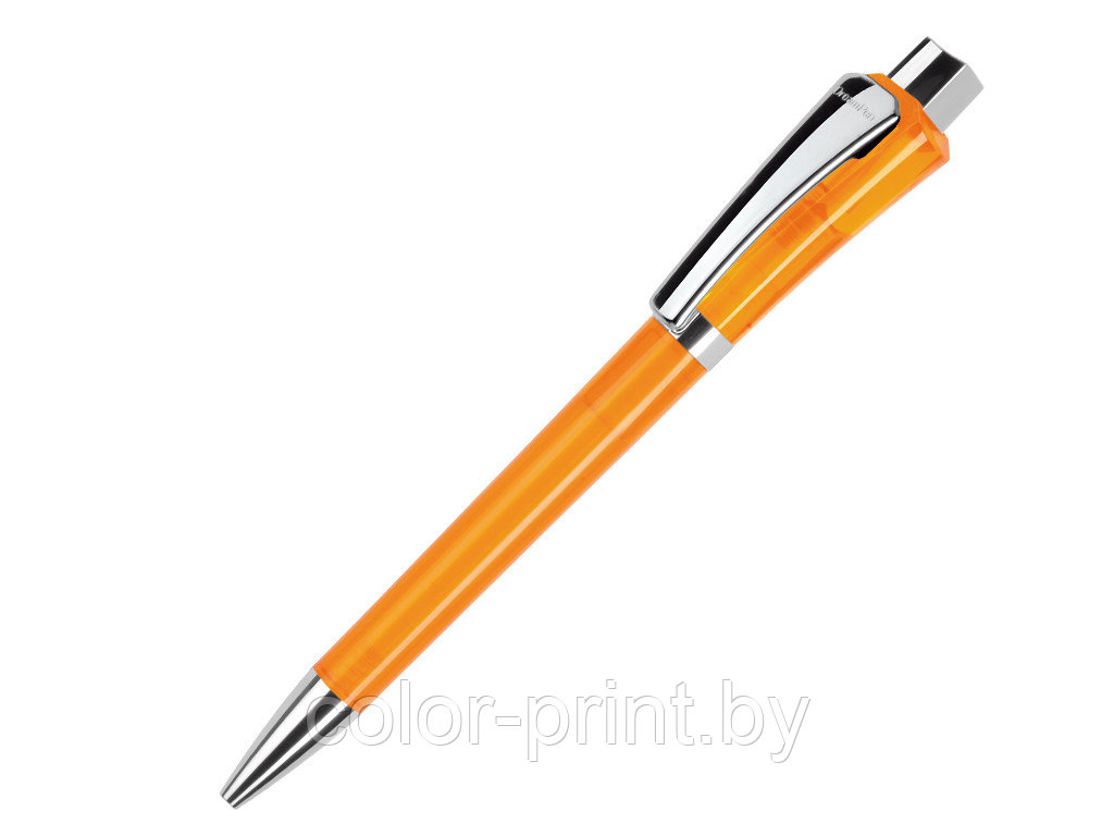 Ручка шариковая, пластик, оранжевый, прозрачный Optimus
