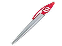 Ручка шариковая, пластик, серебро/красный Shark
