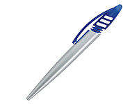 Ручка шариковая, пластик, серебро/синий Shark